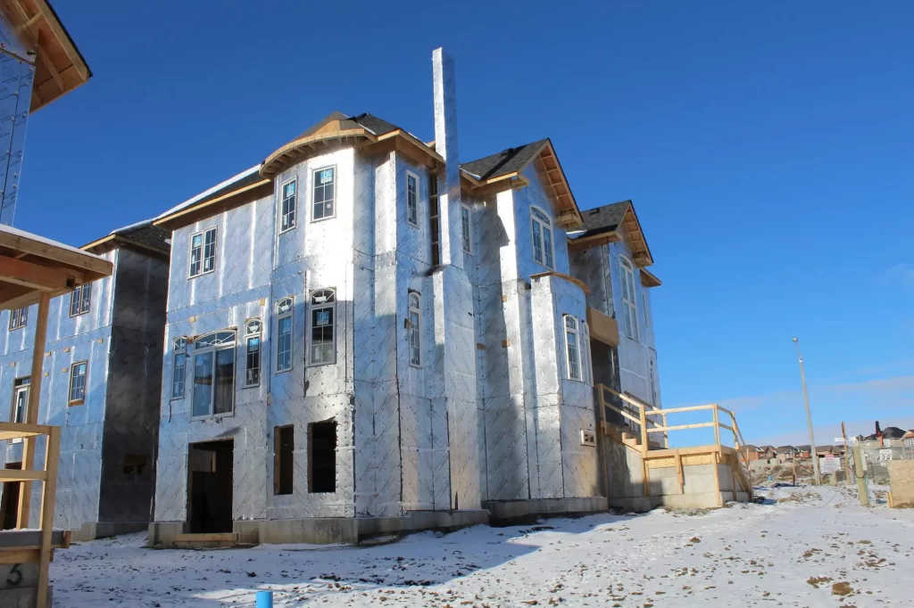 home constructed using graphite polystyrene insulation