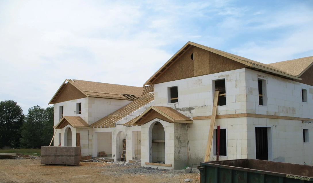 Home constructed with insulated concrete forms